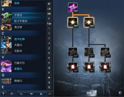 剑灵刺客天赋加点
