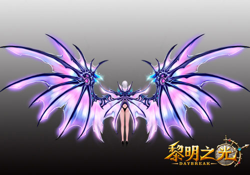 散发淡淡光芒的翅膀魔幻感十足