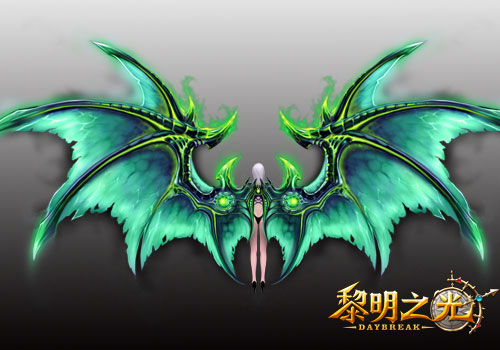 巨大的双翼纹理使人想到远古的巨龙
