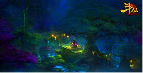 《斗仙》凤凰溪场景原画