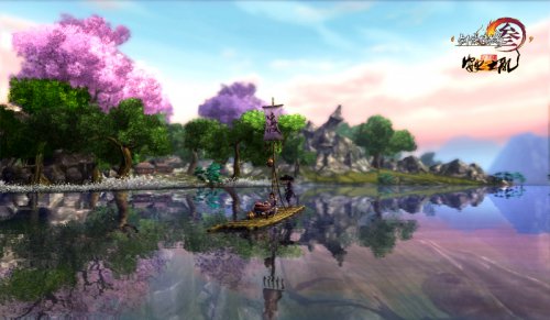 坐竹筏游览丐帮