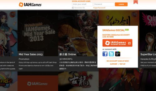 IAHGames是东南亚地区最有实力的网游代理商