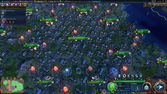 《文明6》大神打造200人口巨型都市