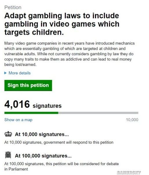 英国玩家请愿向中国学习公布游戏“抽取”概