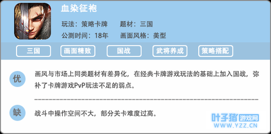 《血染征袍》评测:画风出众的三国策略卡牌