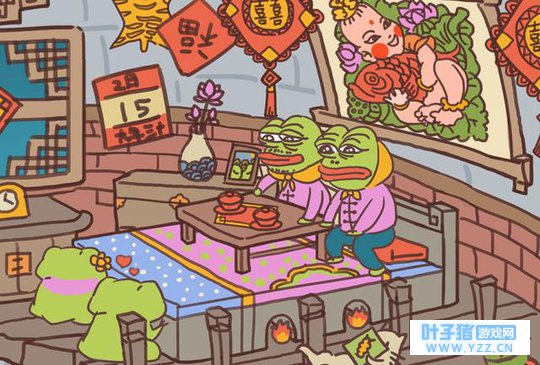 手绘蛙儿!有钱没钱,回家过年~