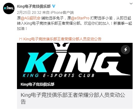 王者荣耀:小渝兔子找到归宿,一支强大的电