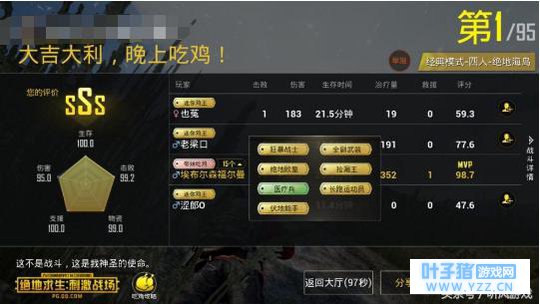 绝地求生 刺激战场:一局游戏,出了十五个