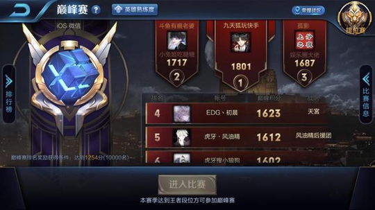 王者荣耀:为何巅峰赛都是没听过名字的玩家