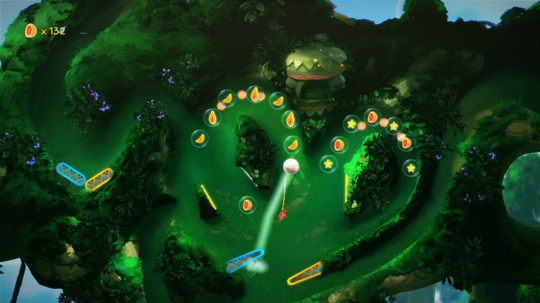 A screenshot from Yoku's Island Express