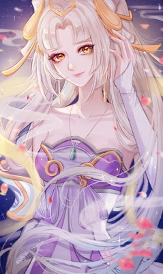 王者荣耀经典同人绘画,嫦娥好美!