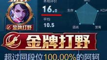 阿轲16.0评分超越100%的玩家,打人跟闹着玩