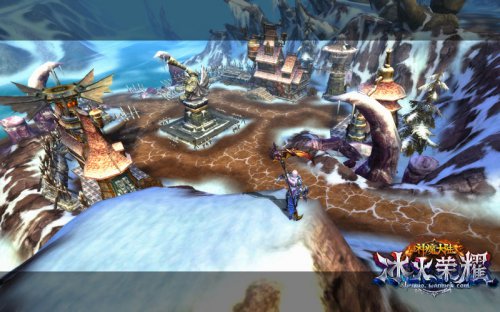 岛上是一片瞬间被冰封世界